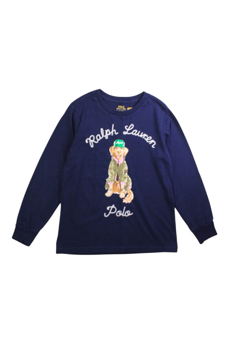 A Navy Long Sleeve T Shirts from Polo Ralph Lauren in size 6T for boy. (Front View)