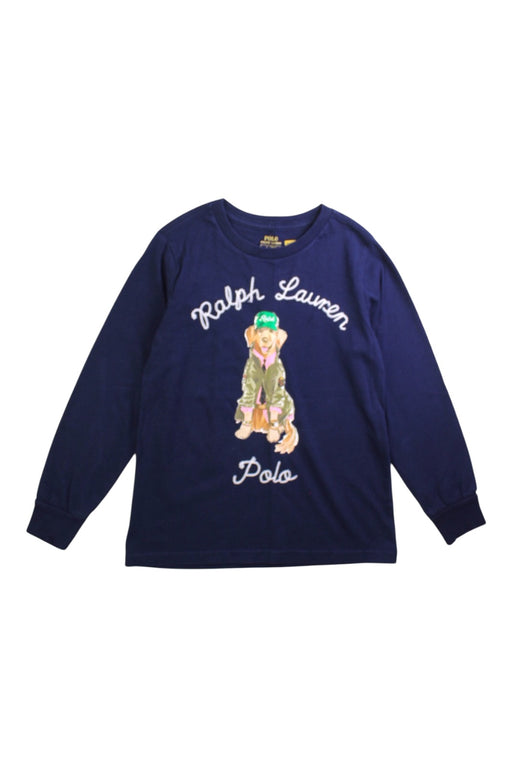 A Navy Long Sleeve T Shirts from Polo Ralph Lauren in size 6T for boy. (Front View)