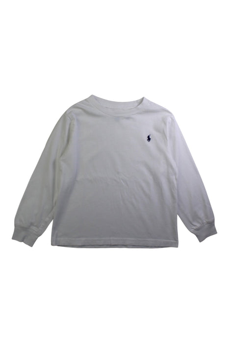 A White Long Sleeve T Shirts from Polo Ralph Lauren in size 5T for neutral. (Front View)
