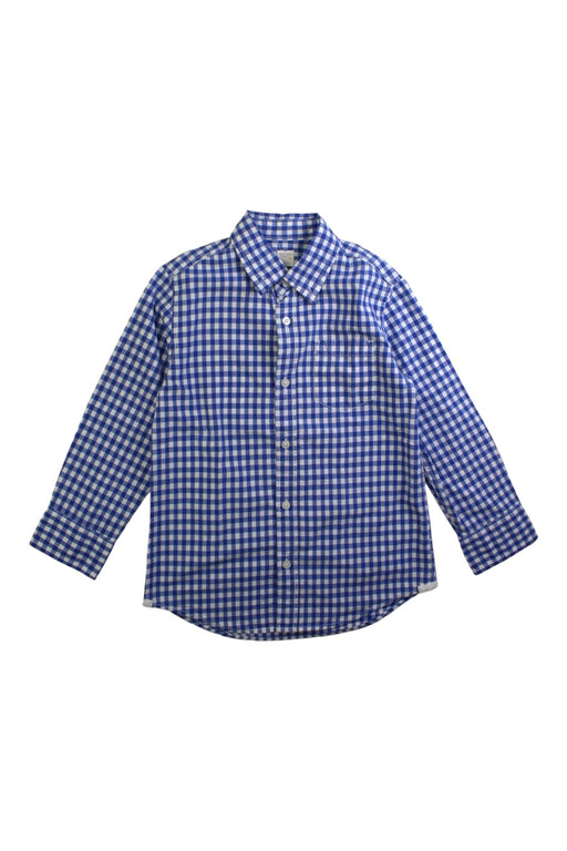 A Blue Long Sleeve Shirts from Crewcuts in size 4T for boy. (Front View)