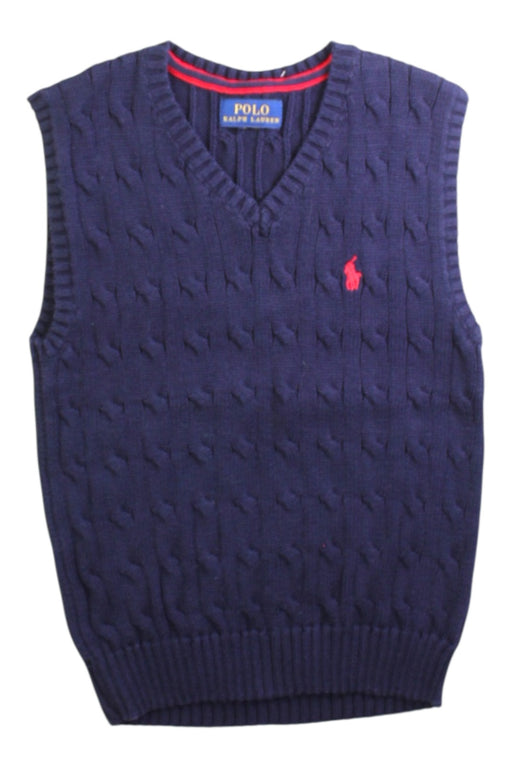 A Navy Sweater Vests from Polo Ralph Lauren in size 5T for boy. (Front View)