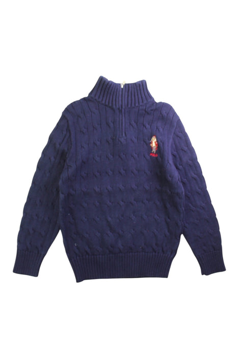 A Blue Knit Sweaters from Polo Ralph Lauren in size 6T for boy. (Front View)