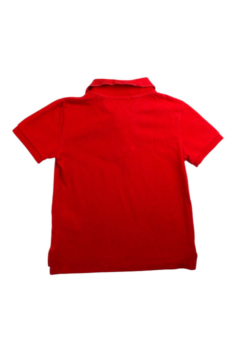 A Red Short Sleeve Polos from Polo Ralph Lauren in size 3T for boy. (Back View)