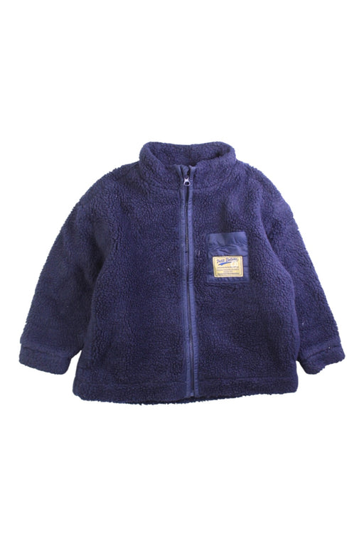 A Navy Puffer/Quilted Coats & Outerwear from Petit Bateau in size 4T for boy. (Front View)