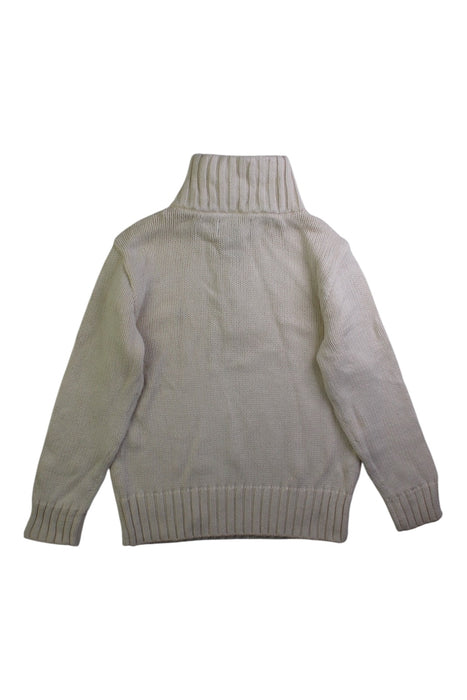 A White Zippered Sweatshirts from Polo Ralph Lauren in size 4T for boy. (Back View)