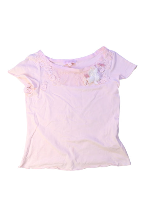 A Pink Short Sleeve Tops from Nicholas & Bears in size 6T for girl. (Front View)