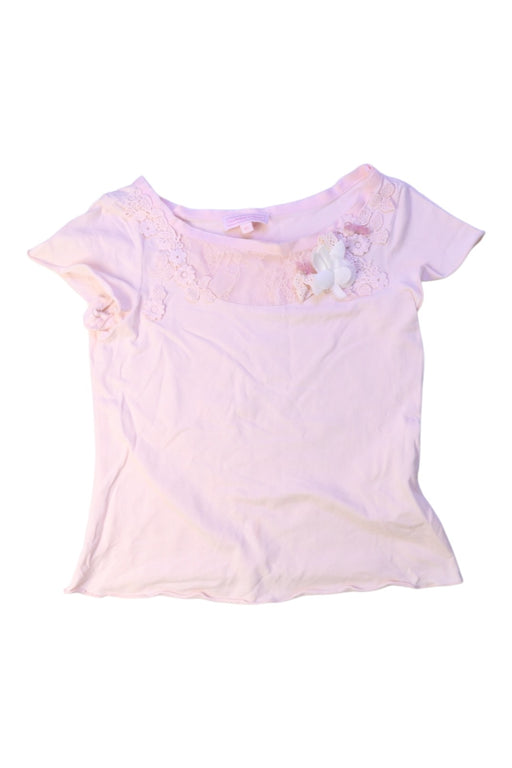 A Pink Short Sleeve Tops from Nicholas & Bears in size 6T for girl. (Front View)