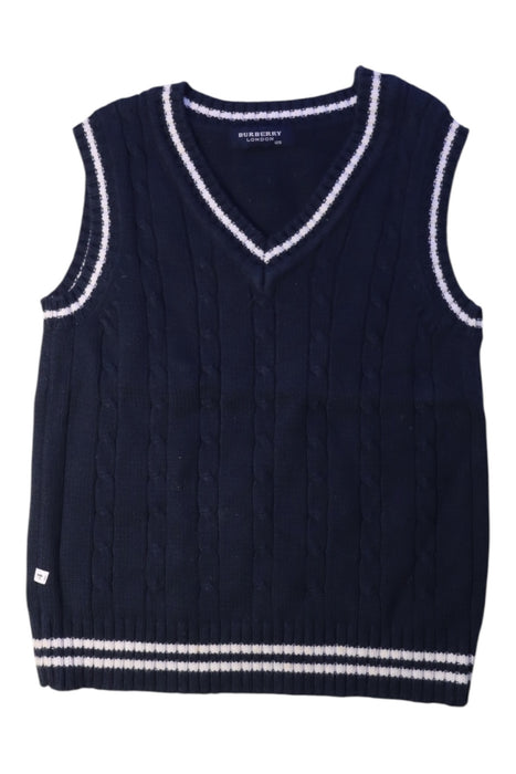 A Navy Sweater Vests from Burberry in size 5T for boy. (Front View)