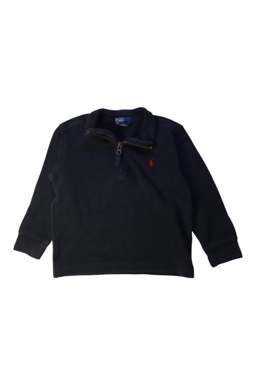 A Navy Zippered Sweatshirts from Polo Ralph Lauren in size 4T for boy. (Front View)
