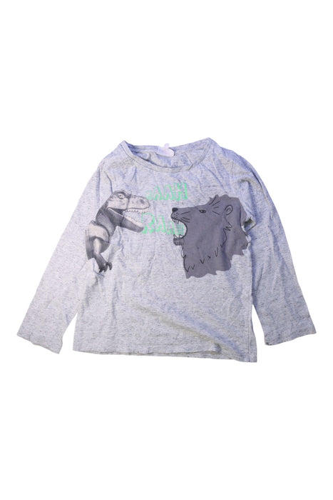 A Grey Long Sleeve T Shirts from Seed in size 5T for boy. (Front View)