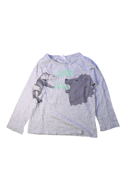 A Grey Long Sleeve T Shirts from Seed in size 5T for boy. (Front View)