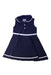 A Navy Sleeveless Dresses from Jacadi in size 5T for girl. (Front View)