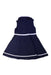 A Navy Sleeveless Dresses from Jacadi in size 5T for girl. (Back View)