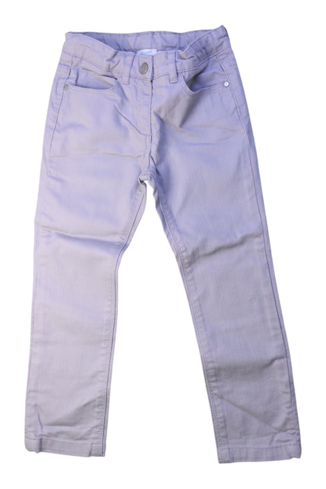 A White Casual Pants from Jacadi in size 4T for girl. (Front View)