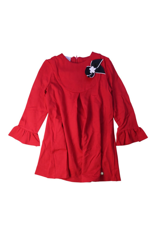 A Red Long Sleeve Dresses from Paz Rodriguez in size 5T for girl. (Front View)