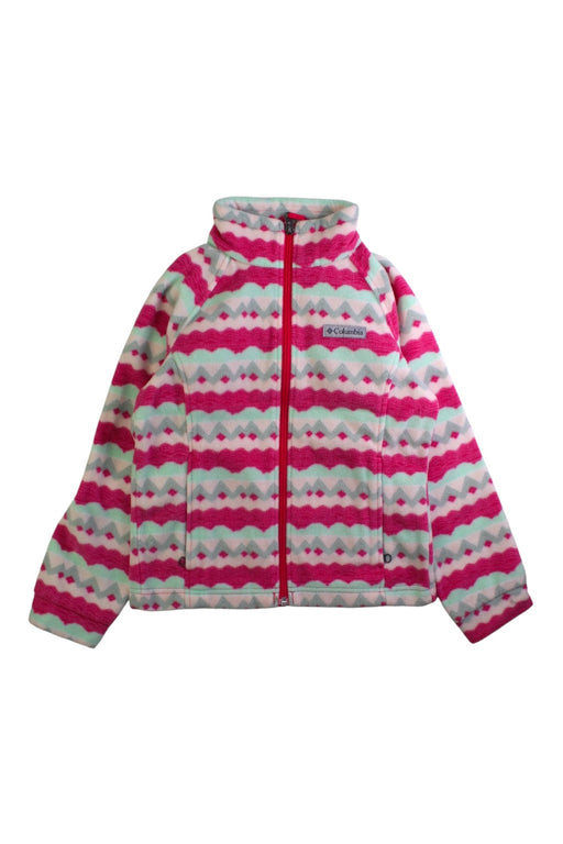 A Pink Lightweight Jackets from Columbia in size 7Y for girl. (Front View)