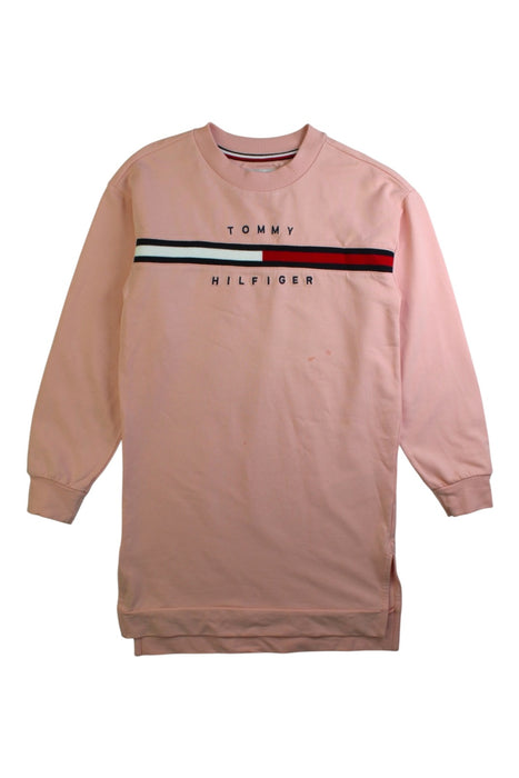A Pink Sweater Dresses from Tommy Hilfiger in size 8Y for girl. (Front View)