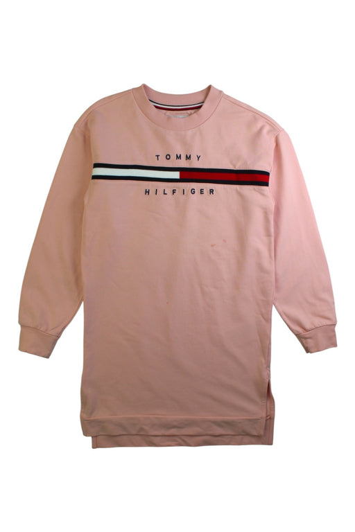 A Pink Sweater Dresses from Tommy Hilfiger in size 8Y for girl. (Front View)