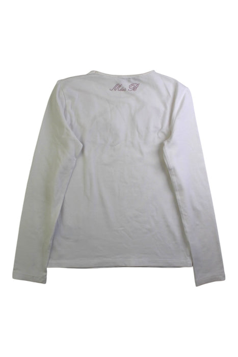 A White Long Sleeve Tops from Miss Blumarine in size 8Y for girl. (Back View)