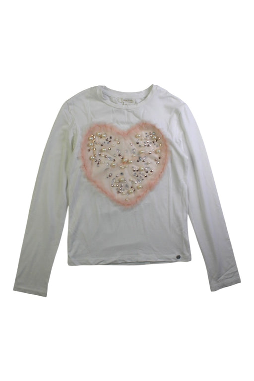A White Long Sleeve Tops from Miss Grant in size 7Y for girl. (Front View)