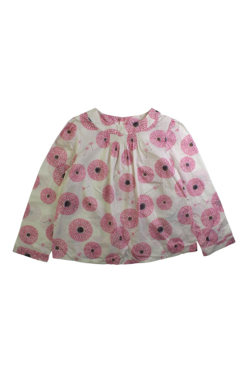 A Pink Long Sleeve Tops from Bonpoint in size 6T for girl. (Front View)