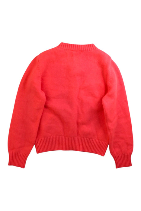 A Red Cardigans from Jacadi in size 6T for girl. (Back View)