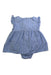 A Blue Sleeveless Dresses from Chickeeduck in size 6-12M for girl. (Back View)