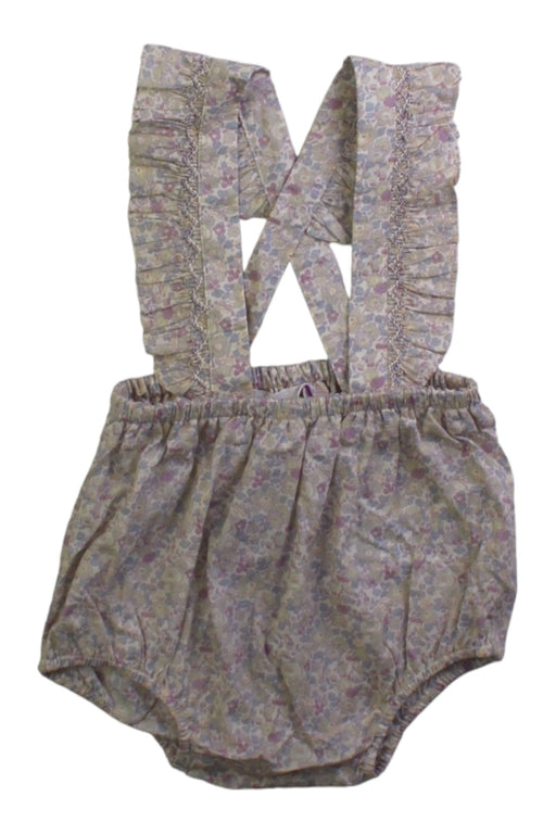 A Beige Overall Shorts from Bonpoint in size 3-6M for girl. (Front View)