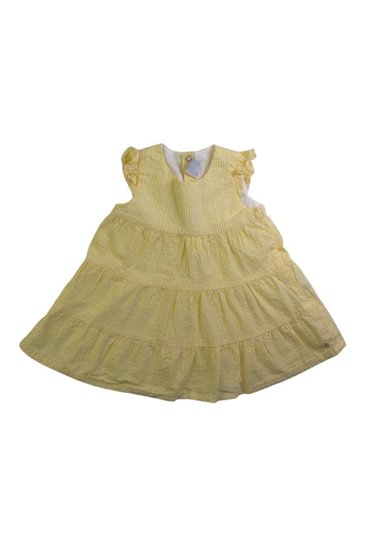 A Yellow Sleeveless Dresses from Petit Bateau in size 3-6M for girl. (Front View)