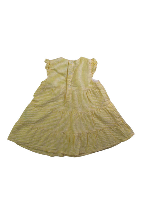 A Yellow Sleeveless Dresses from Petit Bateau in size 3-6M for girl. (Back View)