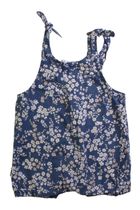 A Navy Sleeveless Rompers from Toshi in size 3-6M for girl. (Back View)