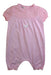 A Pink Short Sleeve Rompers from Coccobirillo in size 6-12M for girl. (Front View)
