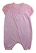 A Pink Short Sleeve Rompers from Coccobirillo in size 6-12M for girl. (Back View)