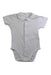 A White Short Sleeve Bodysuits from Petit Bateau in size 3-6M for neutral. (Front View)