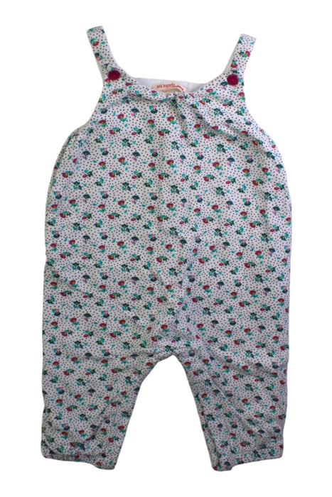 A Red Sleeveless Jumpsuits from Du Pareil au même in size 3-6M for girl. (Front View)