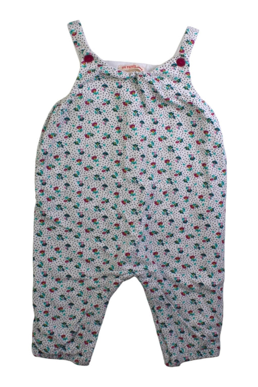 A Red Sleeveless Jumpsuits from Du Pareil au même in size 3-6M for girl. (Front View)