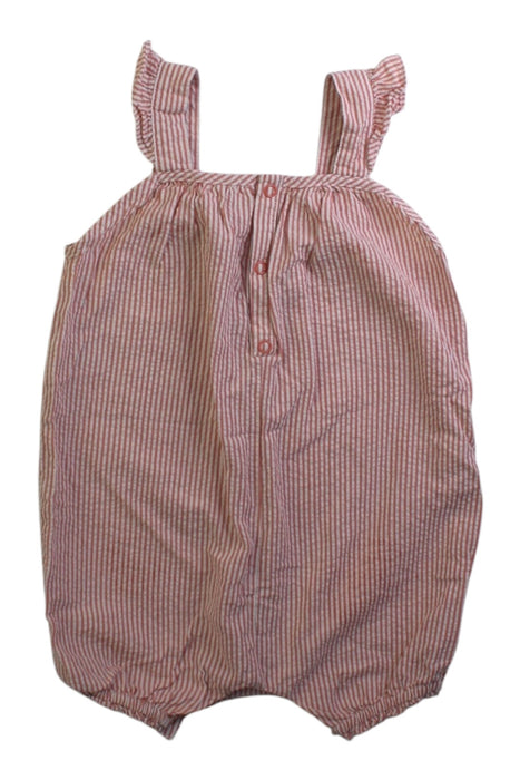 A Pink Sleeveless Rompers from Petit Bateau in size 3-6M for girl. (Back View)