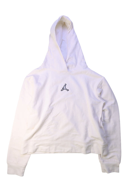 A White Hooded Sweatshirts from Air Jordan in size 12Y for girl. (Front View)