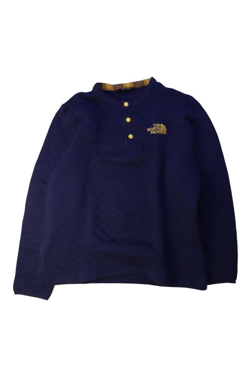 A Navy Buttoned Sweatshirts from The North Face in size 11Y for boy. (Front View)