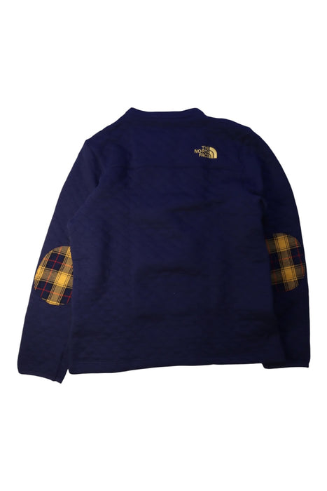A Navy Buttoned Sweatshirts from The North Face in size 11Y for boy. (Back View)