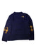 A Navy Buttoned Sweatshirts from The North Face in size 11Y for boy. (Back View)