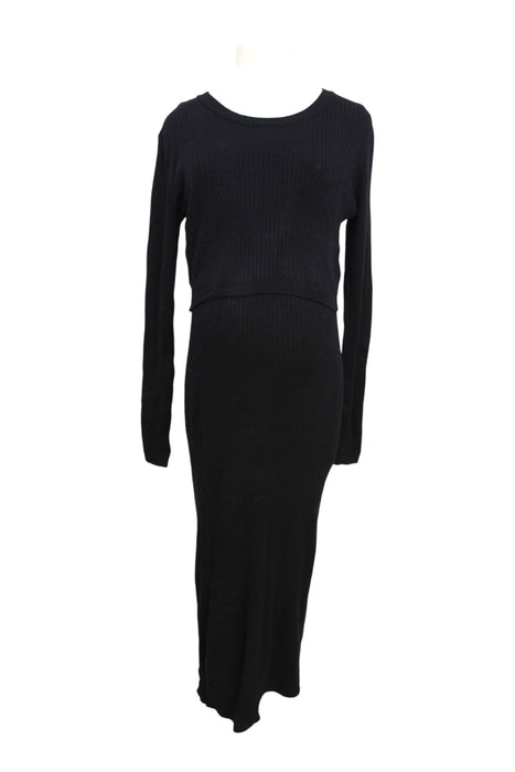 A Black Sweater Dresses from Seraphine in size Maternity-S for maternity. (Front View)