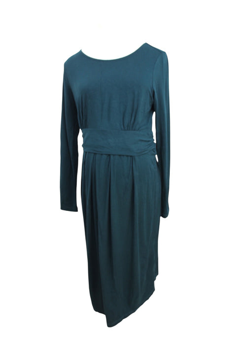 A Teal Long Sleeve Dresses from Seraphine in size Maternity-S for maternity. (Front View)