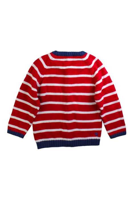 A Red Cardigans from Kite in size 18-24M for boy. (Back View)