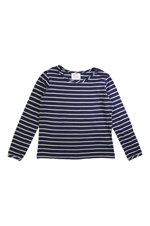 A Navy Long Sleeve Tops from Hanna Andersson in size 6T for girl. (Front View)
