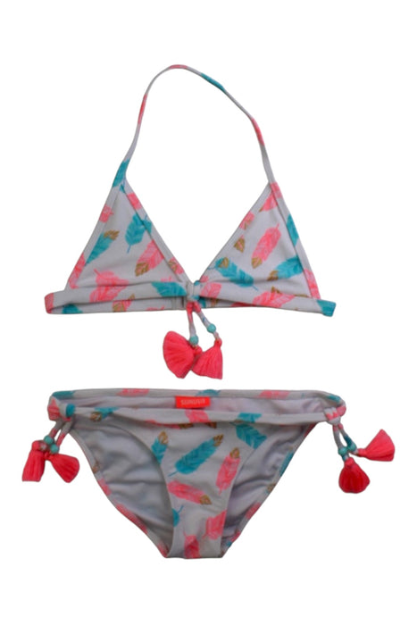 A White Bikinis from Sunuva in size 7Y for girl. (Front View)