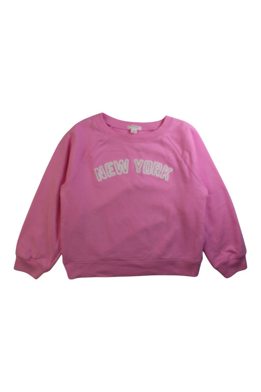 A Pink Crewneck Sweatshirts from Crewcuts in size 6T for girl. (Front View)