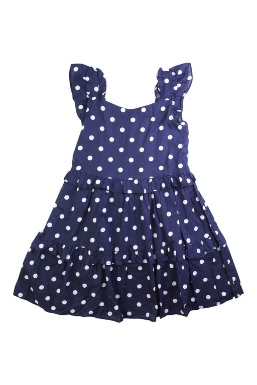 A Navy Sleeveless Dresses from Janie & Jack in size 7Y for girl. (Front View)