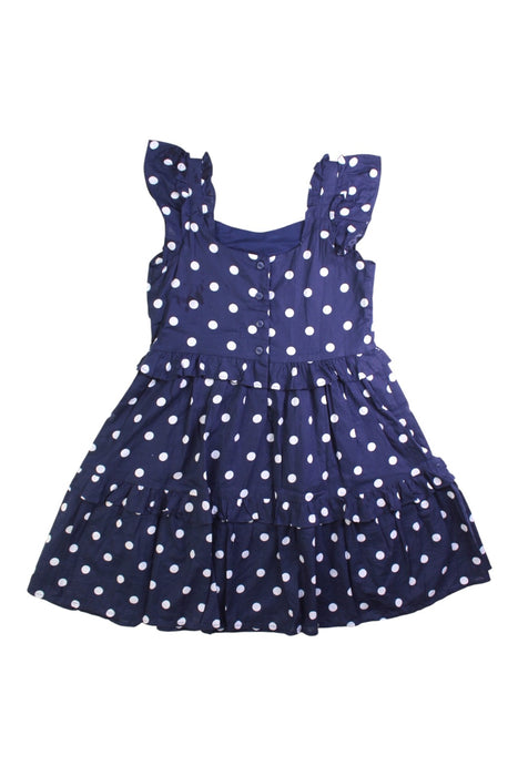 A Navy Sleeveless Dresses from Janie & Jack in size 7Y for girl. (Back View)