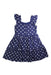 A Navy Sleeveless Dresses from Janie & Jack in size 7Y for girl. (Back View)